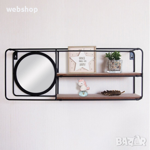 МЕТАЛНА ЕТАЖЕРКА С ОГЛЕДАЛО, снимка 1