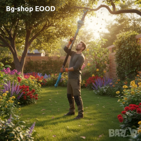 Комплект 3в1 KRAFTROYAL акумулаторна лозарска ножица, верижен трион и телескопичен прът 36V 8Ah , снимка 5 - Други инструменти - 53743000