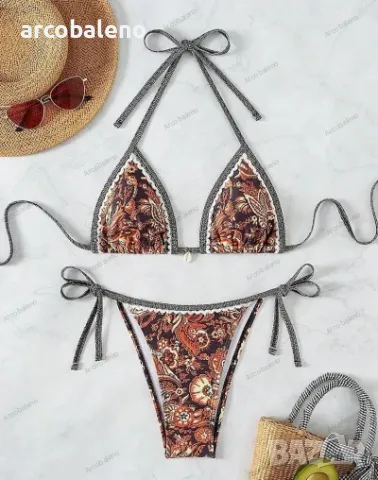 Секси дамски бански костюм във флорален принт, 6цвята , снимка 8 - Бански костюми - 50406011