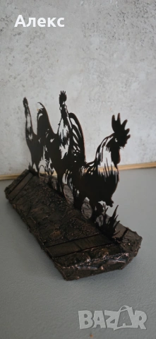 Великденска рустик декорация, ръчно изработена! Метал, дърво., снимка 7 - Градински мебели, декорация  - 53500404
