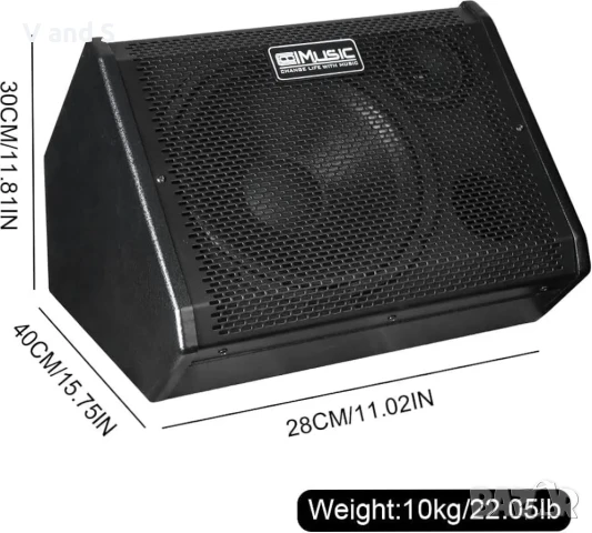 Coolmusic DM80 AMP 80-ватов електронен усилвател , клавишен усилвател с Aux вход и Bluetot, снимка 5 - Тонколони - 50721589