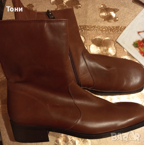 Нови Дамски Зимни Боти Изцяло от Естествена Кожа 40 , снимка 2 - Дамски боти - 52956816