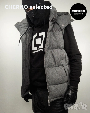 Мъжки пухен елек с качулка MANGO Hooded Puffer Vest – размер XXL, снимка 15 - Якета - 53772970