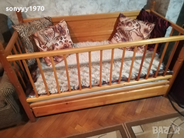 детско легло-дървено 1310251347, снимка 2 - Спални и легла - 52037008