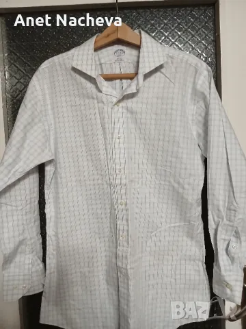 Мъжка риза елегантна на квадрати, снимка 1