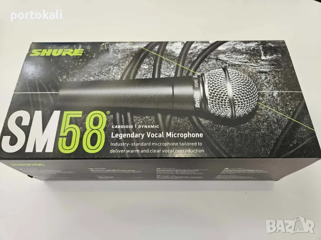 +Гаранция! НОВ! Професионален вокален динамичен микрофон с кабел Shure SM58, снимка 6 - Микрофони - 50001911