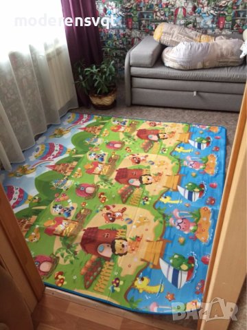 Топлоизолираща постелка за игра – килим двулицев, снимка 7 - Други - 42099532