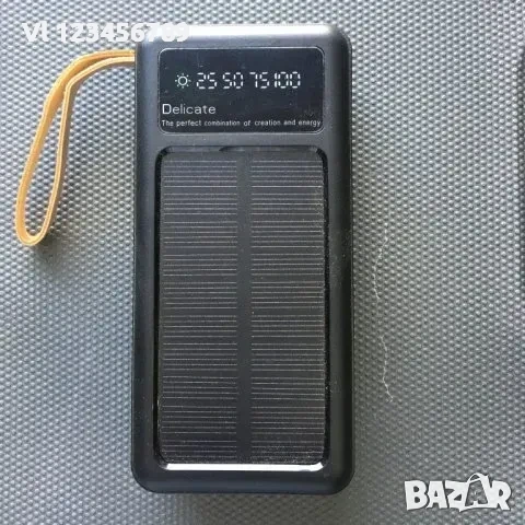 10 000 mAh Соларна батерия с LED диспей - Power Bank KLGO KP-97 с 4 вградени кабела , снимка 2 - Външни батерии - 53817119