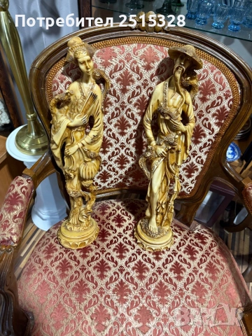 две стари Японски статуетки ръчна изработка