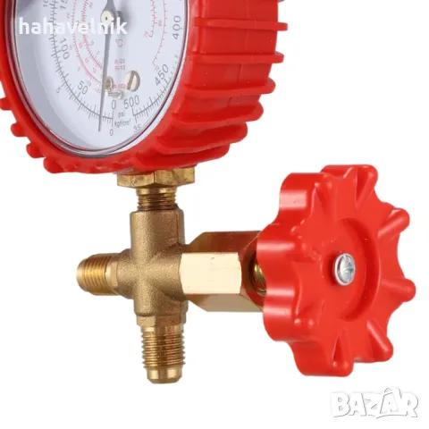 Кран с манометър високо налягане за фреон R12 R22 R502