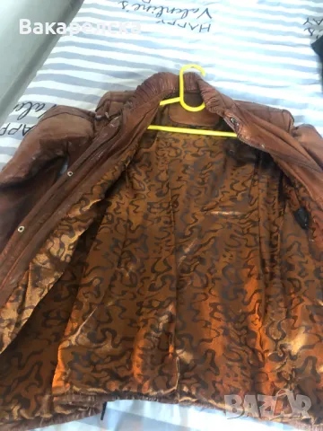 Кожено яке с подплата, снимка 2 - Якета - 47667099