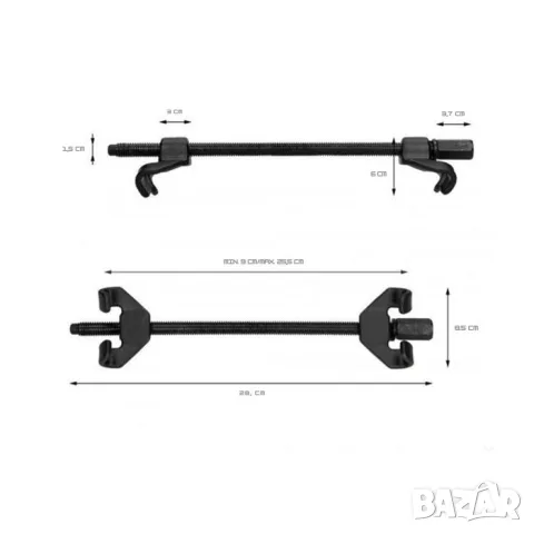 Комплект 2 скоби за автомобилни пружини 280 mm, снимка 3 - Аксесоари и консумативи - 55867246