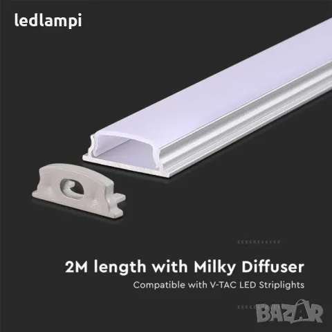 Алуминиев Профил За LED Лента 2000х18x6mm Гъвкав, снимка 2 - Други - 50302246