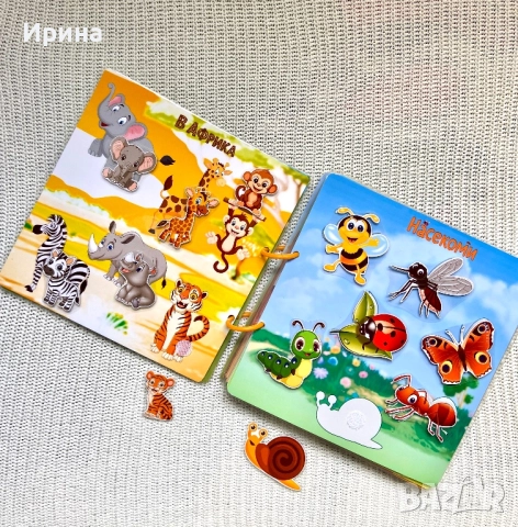 Развиваща книга играчка за деца, с лепенки, снимка 3 - Игри и пъзели - 52490741