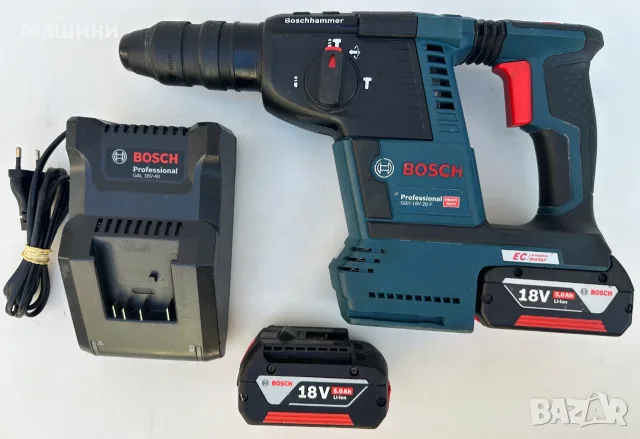 BOSCH GBH 18V-26 F - Безчетков перфоратор 2x18V 5.0Ah 2.6J перфектен!