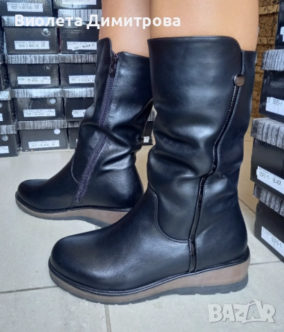 Високи дамски ботуши, Номер 39-43, снимка 4 - Дамски ботуши - 52277757