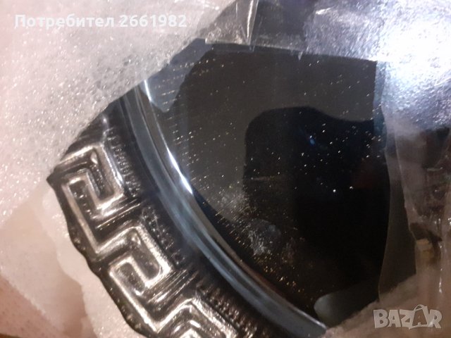 Невероятен стъклен поднос с дръжки с мотив на Версаче, снимка 4 - Сервизи - 41247970