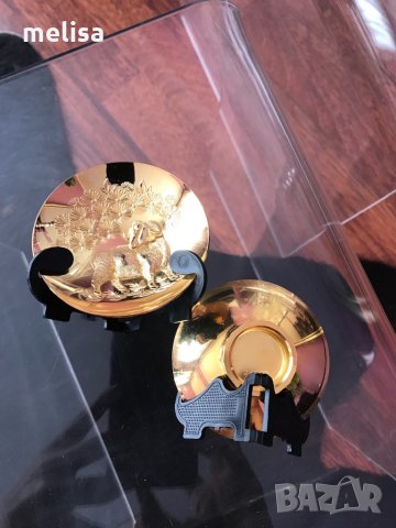 Позлатени чиниики със зодия овен, снимка 2 - Декорация за дома - 33840995