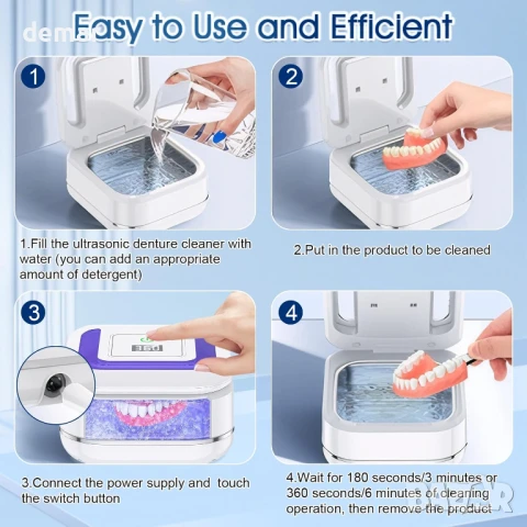 Ултразвукова машина за почистване на протези, 45kHz с UV светлина, снимка 7 - Други - 50966021