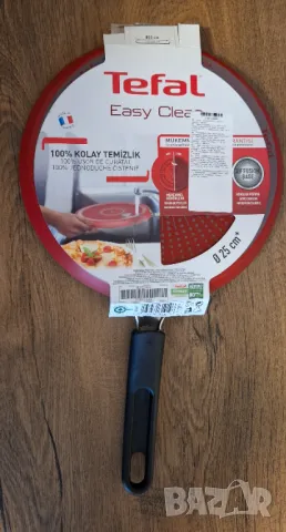 НОВ TEFAL Easy Clean Red Bugatti Тиган за палачинки-25 см, снимка 4 - Съдове за готвене - 47393963