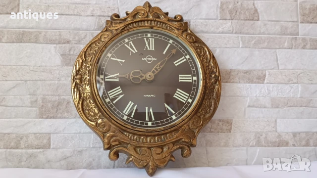 Стар полски стенен часовник - METRON - 1970г., снимка 5 - Антикварни и старинни предмети - 51336420