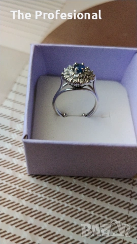 Дамски пръстен диаманти., снимка 2 - Пръстени - 53677182