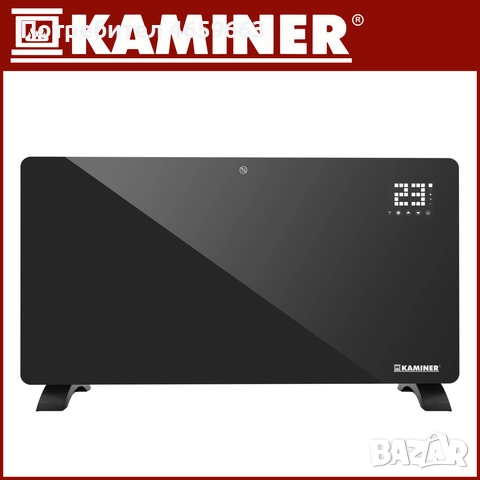 Стъклен електрически конвектор Zelva Kaminer с WiFi управление и дистанционно, 2300–2500W, снимка 3 - Отоплителни печки - 52526328