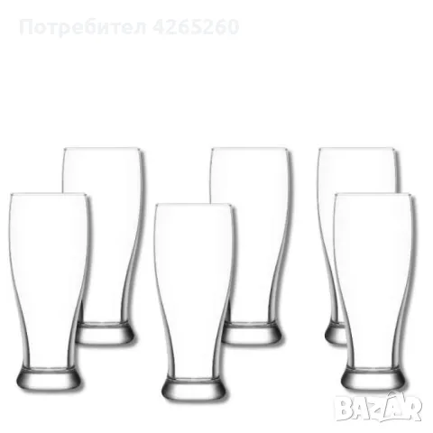 Чаша за бира 330ml, 6 броя, снимка 3 - Чаши - 47617149