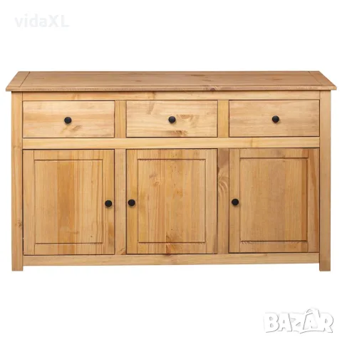 vidaXL Сайдборд, 135x40x80 см, бор масив, стил Панама, снимка 5 - Бюфети - 56146518