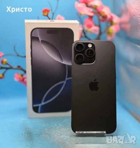 ПЕРФЕКТЕН!!! Apple iPhone 16 Pro Max, 256GB, 5G, Black Titanium + подарък оригинален адаптер, снимка 4 - Apple iPhone - 53710892