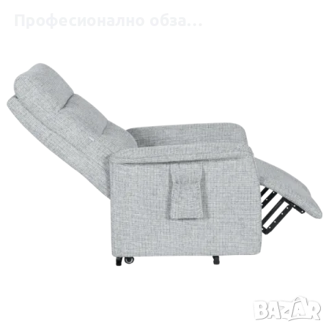 ЕЛЕКТРИЧЕСКО КРЕСЛО-дамаска СИВ цвят-8 точки масаж и затопляне-ПРОМО ДО КРАЯ НА М.СЕПТЕМВРИ