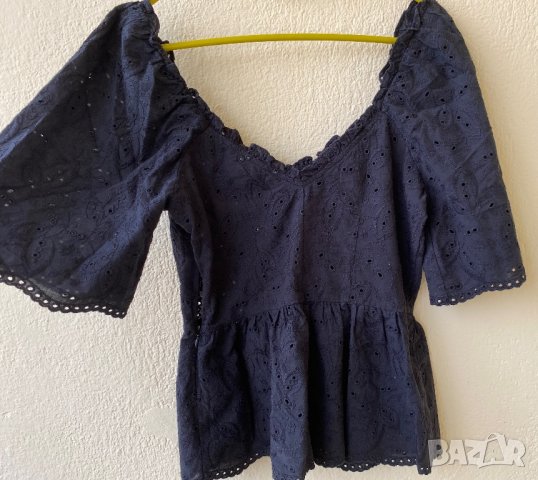 Блузка H&M бродирана материя - С, снимка 5 - Корсети, бюстиета, топове - 40939788