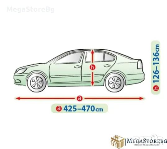 Покривало за автомобил водоустойчиво Kegel серия Mobile размер L сиво за седан, снимка 2 - Аксесоари и консумативи - 47350471