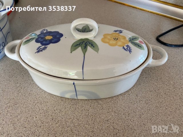 2 броя порцеланов съд/ тенджера за топло сервиране с капак, снимка 5 - Съдове за готвене - 39503461