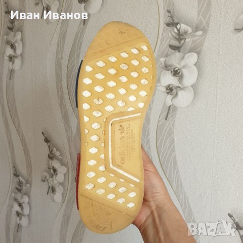 маратонки  adidas NMD R1 White Lush Blue GX1050  номер 43-44, снимка 9 - Маратонки - 40833427