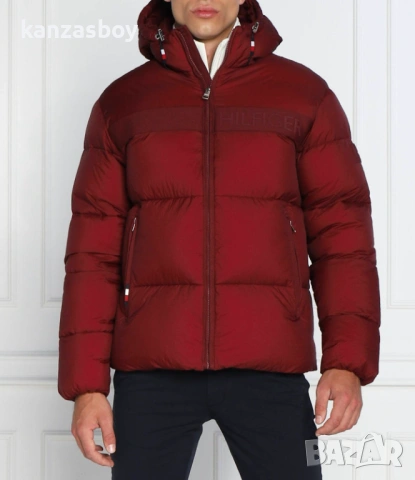 tommy hilfiger regular fit bordo - дебело мъжко яке М, снимка 3 - Якета - 53328352