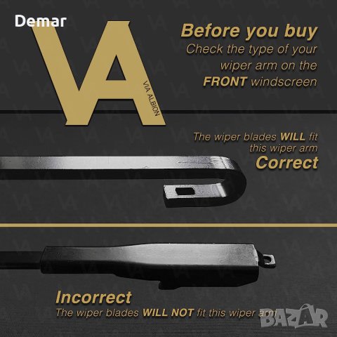 VIA ALBION Чистачки за: TOYOTA AYGO – 2005-2014, снимка 2 - Аксесоари и консумативи - 41553218