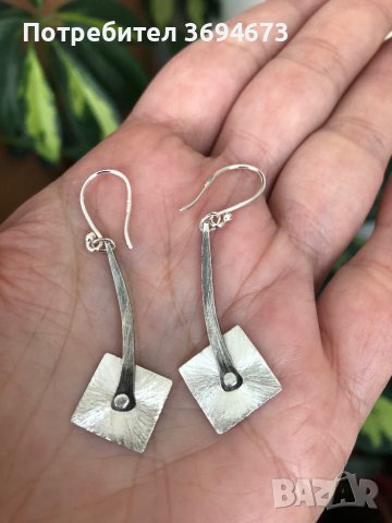 Сребърни обици, снимка 3 - Обеци - 40270409