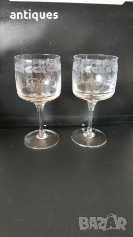 Кристални чаши - комплект за двама - оловен кристал - Kisslinger Rattenberg Kristallglas, снимка 6 - Сервизи - 36307164