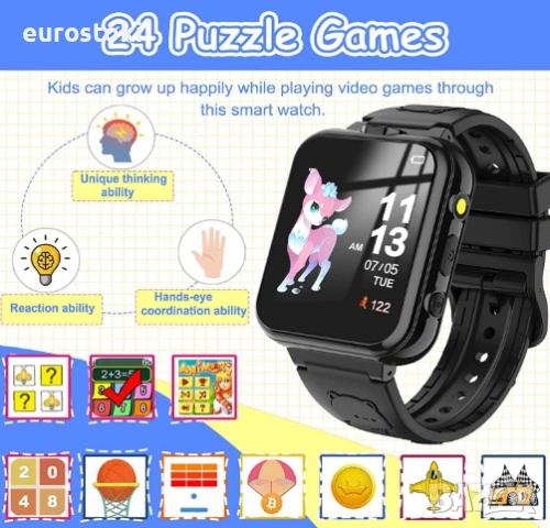 Детски смарт часовник YEDASAH, 24 игри, аларма, музикален плейър, калкулатор, крачкомер, фенерче, снимка 4 - Смарт гривни - 53156037