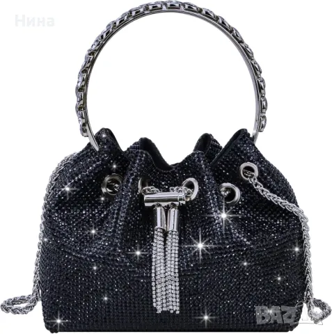 Мека блестяща чанта All Around Diamante, снимка 11 - Чанти - 49832939