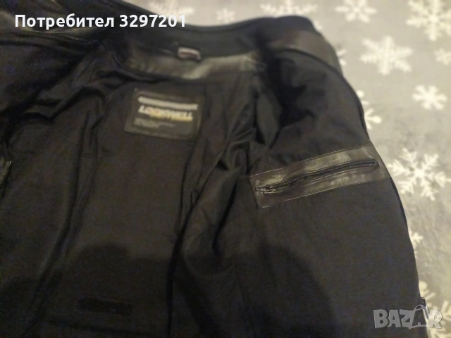 мото кожено яке с протектори, снимка 4 - Якета - 53223905