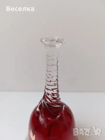 Мурано, камбанка от червено стъкло , снимка 3 - Антикварни и старинни предмети - 49957746