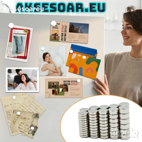 10 бр. Супер силни нови неодимови дискови малки 20 х 2 мм. мощни магнити за хладилник и офис магнит, снимка 9 - Други - 50524068