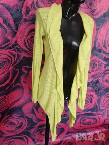 Неоново жълта свободно падаща жилетка М