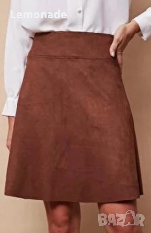 Нова велурена пола  С размер, снимка 2 - Поли - 51572083