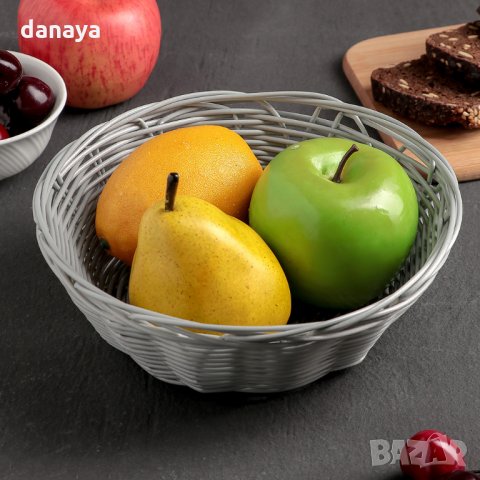 2705 Пластмасов кръгъл панер за хляб и плодове, 21см, снимка 2 - Аксесоари за кухня - 35669500