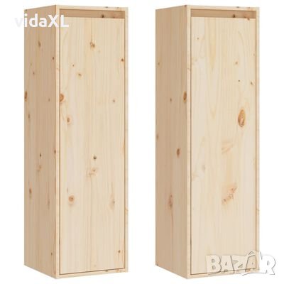 vidaXL Стенни шкафове, 2 бр, 30x30x100 см, бор масив(SKU:813506, снимка 1