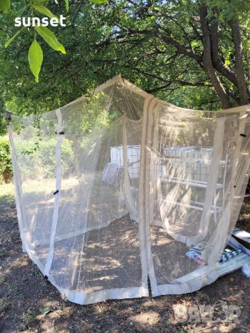 комарник за шатра, 4 ципа + шатра- 274 см/220 см