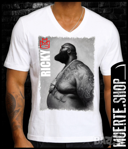 Тениска с щампа RICK ROSS MMG, снимка 1 - Тениски - 36181468